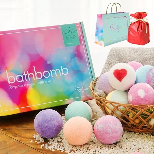 バスボム 入浴剤 ギフト プレゼント 誕生日 冬ギフト 女性 Relysia レリシア 妻 彼女 バスボール おしゃれ 贈り物 かわいい 母の日 ホワイトデー 新生活 卒業