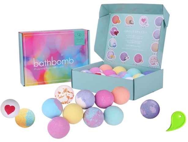 バスボム 入浴剤 ギフト プレゼント 誕生日 冬ギフト 女性 Relysia -レリシア- 12個 セット 女子 バスボール おしゃれ 贈り物 かわいい バレンタイン 母 爆買
