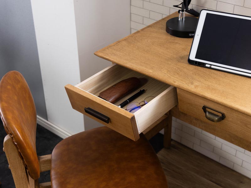 関家具 nora project コットン デスク 幅90cm 引出付 天然木 コットン デスク 幅90cm 引出付 天然木