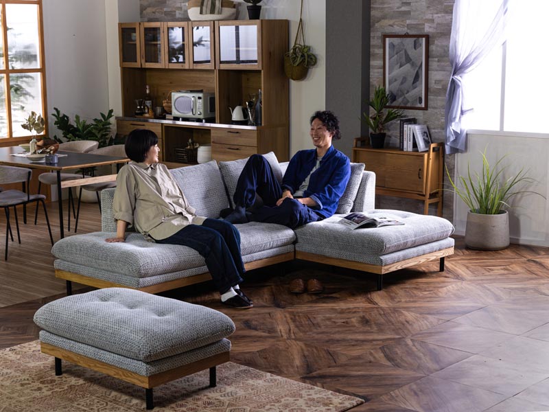 関家具 オットマン FUKKA フッカ ソファー ソファ 長方形 ファブリック