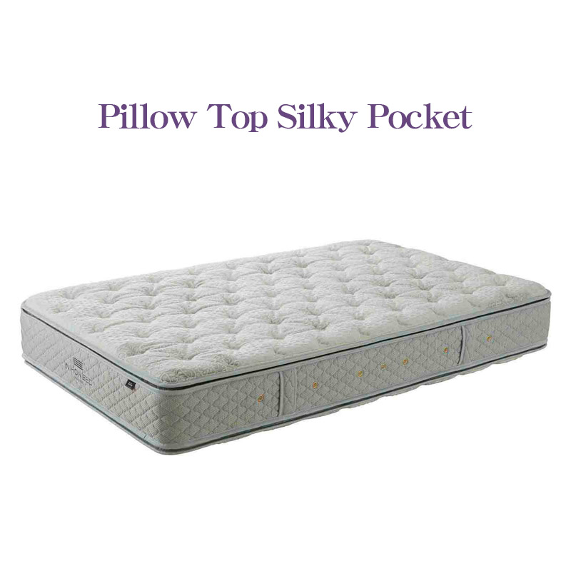 マットレス ピロートップシルキーポケット Pillowtop Silkypocket Mattress キング 幅180cm 通気性 放湿性 抗菌 防臭 高級感 国産 日本製 NIHON BED 日本ベッドの画像