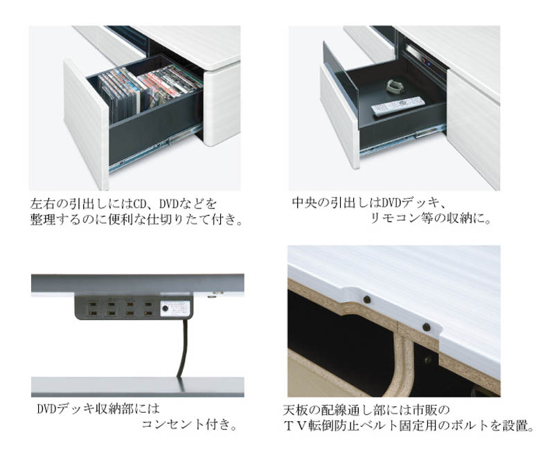 TVボード テレビ台 幅210cm ラッシュ WH/ホワイト テレビボード ハイグロス UV塗装 RUSH コンセント付き 光沢 ツヤ 新生活  リビング シギヤマ : rush-210tv-wh : ハウスリビングイデアYahoo!店 - 通販 - Yahoo!ショッピング