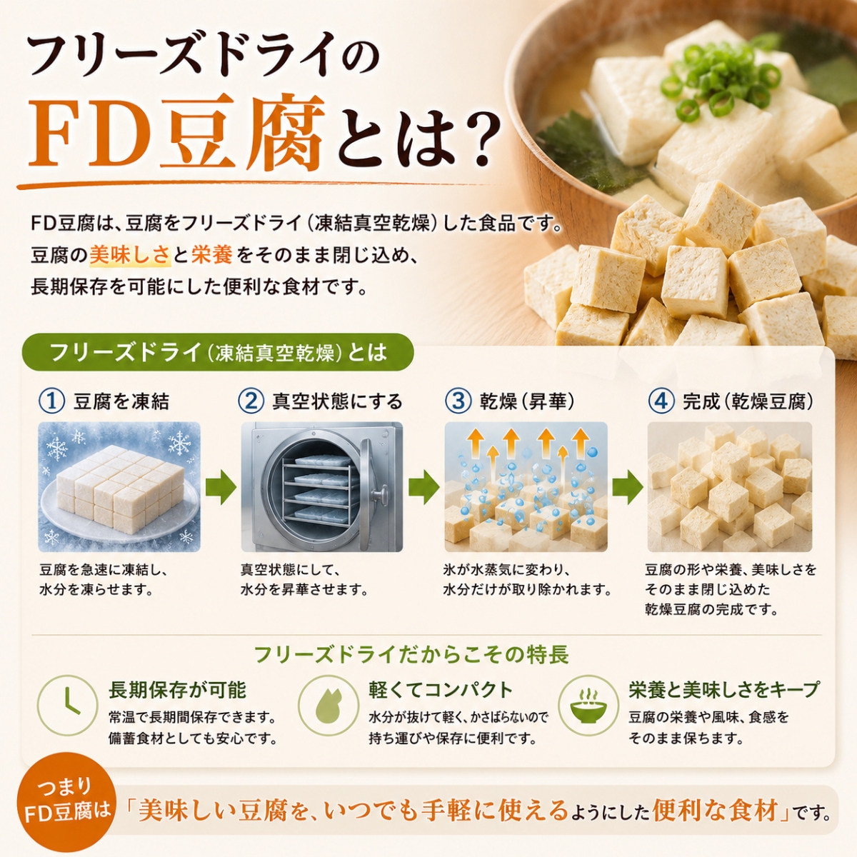 フリーズドライ豆腐とは？
