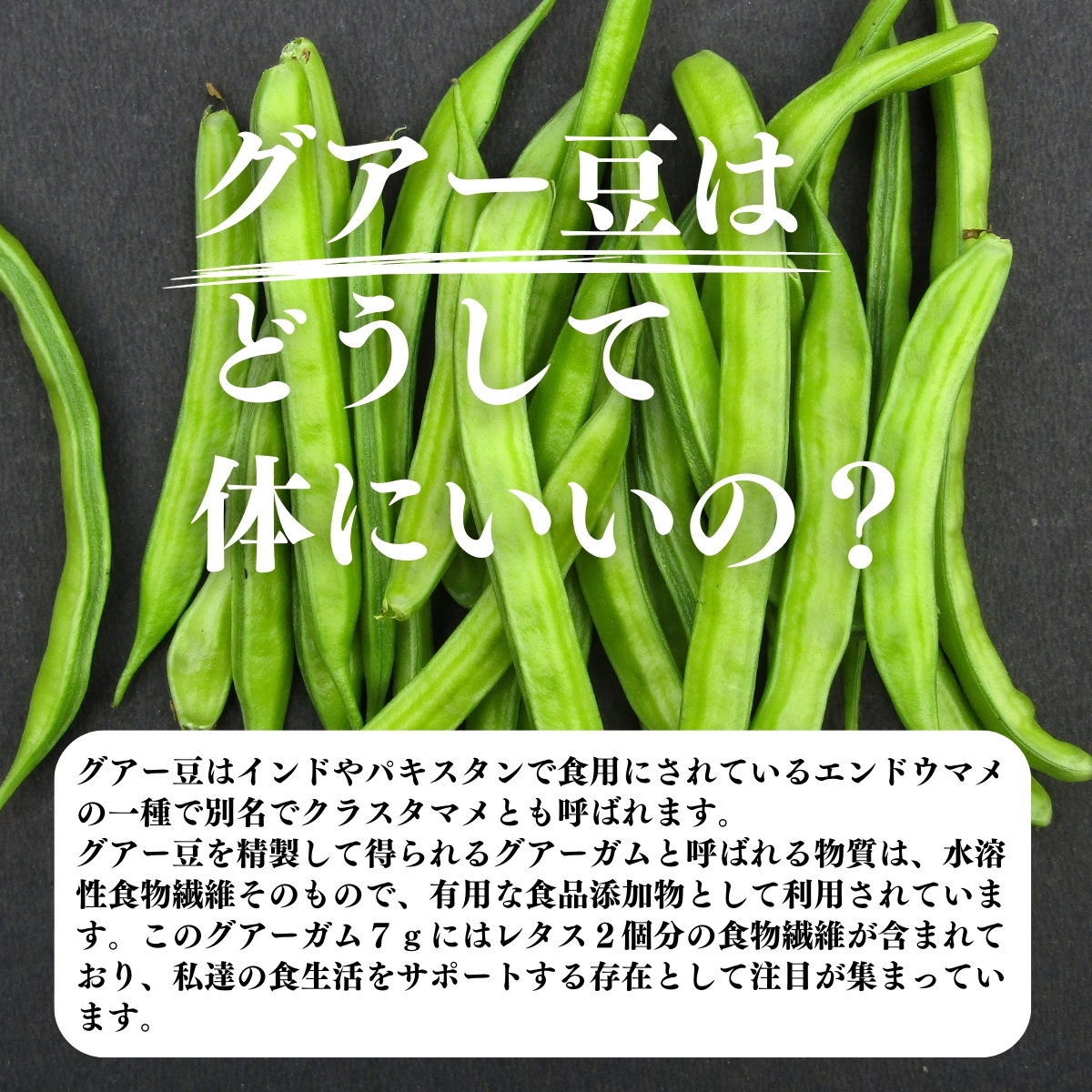 グアー豆はどうして体にいいの？