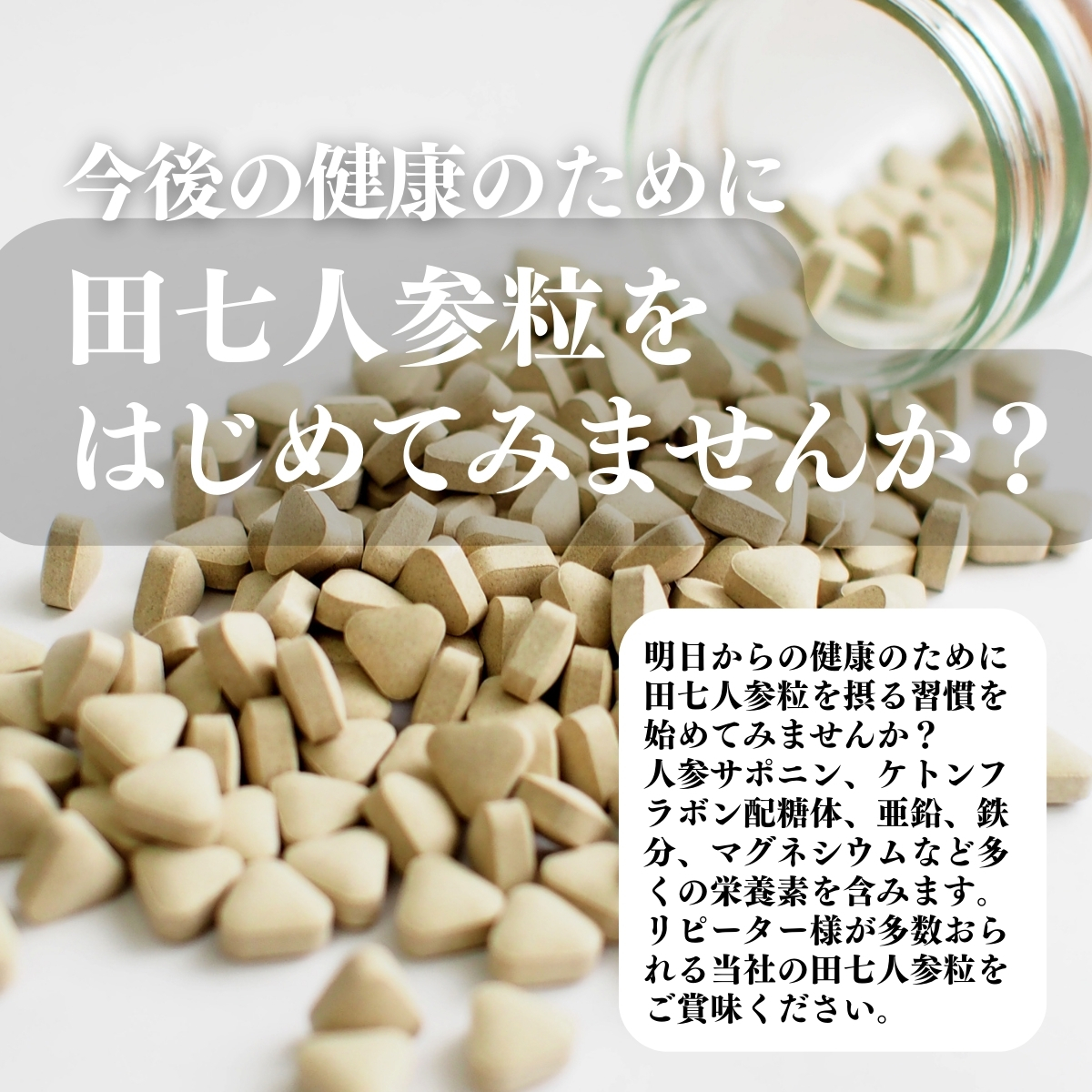 田七人参粒 90g 360粒 田七人参 サプリ 田三七人参 : 543 : 青汁・健康粉末の健康生活研究所 - 通販 - Yahoo!ショッピング