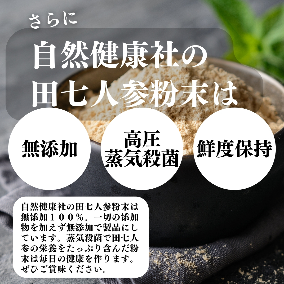 田七人参 粉末 500g サプリ 田七人参 パウダー 田七人参茶 送料無料 : free-129 : 青汁・健康粉末の健康生活研究所 - 通販 -  Yahoo!ショッピング