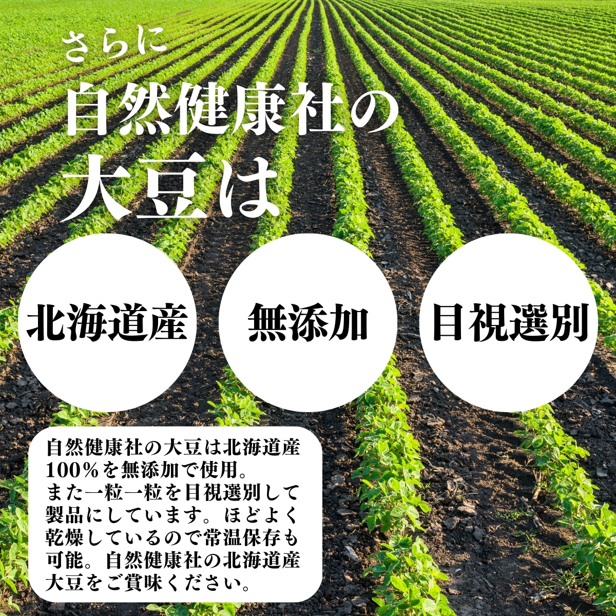 北海道産、無添加、目視選別