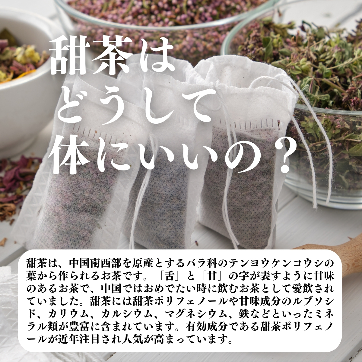 甜茶はどうして体にいいの？