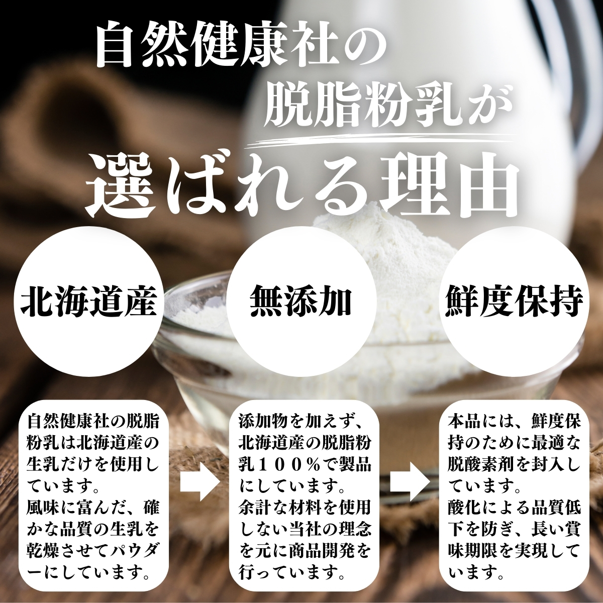 脱脂粉乳が選ばれる理由