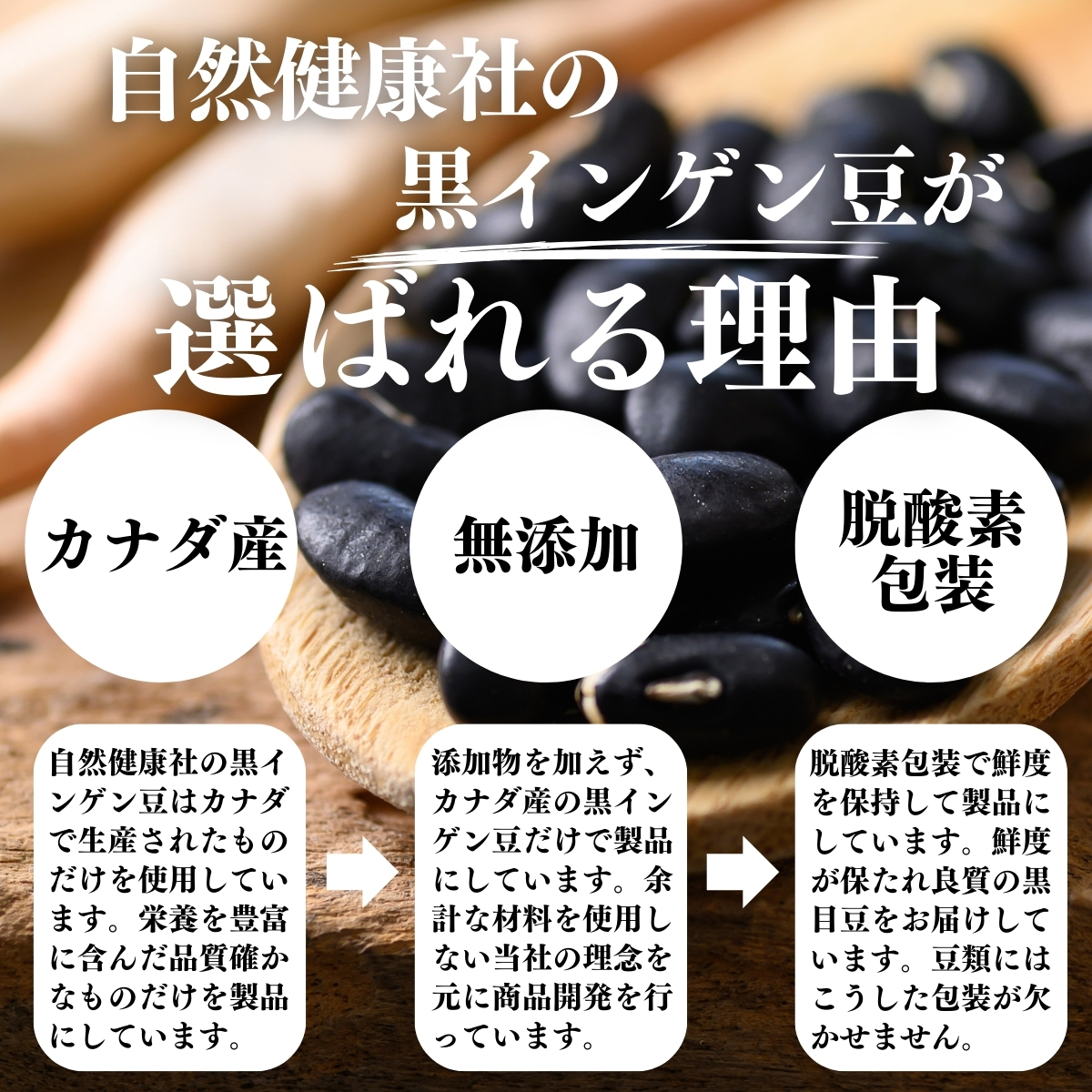 黒インゲン豆が選ばれる理由