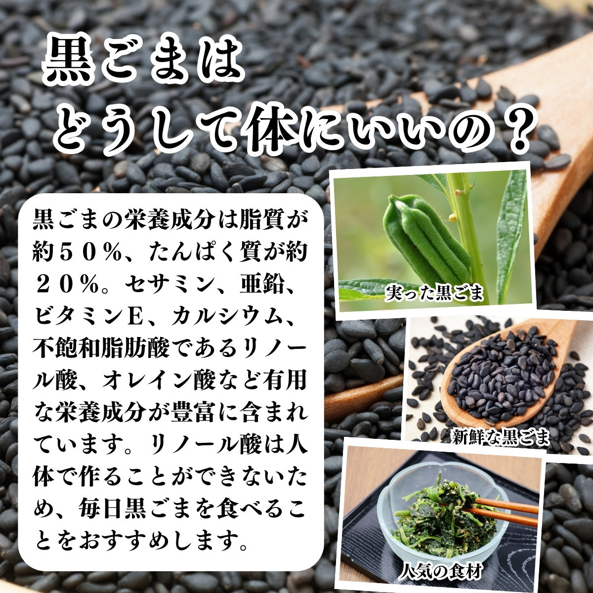 黒ごまどうして体にいいの