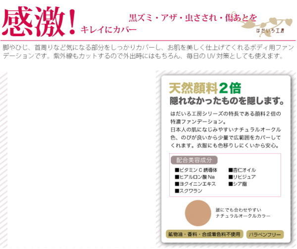 はだいろ工房 ボディカバーファンデーション 35g×2個セット ボディケア
