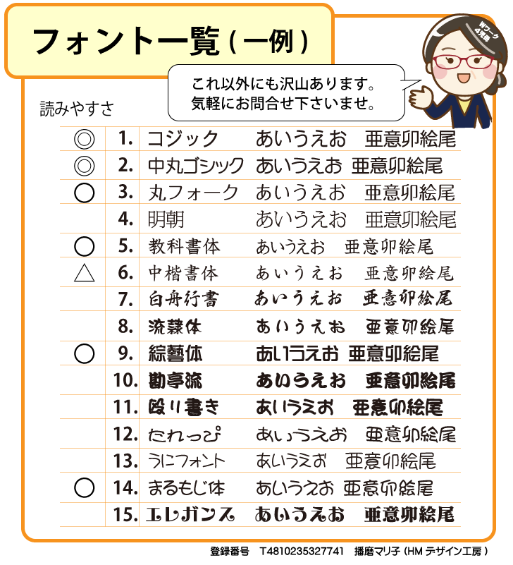 フォント15種