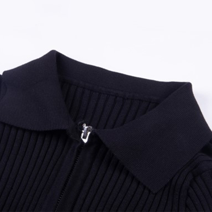 ニット セーター カーディガン フルジップ レディース トップス リブ 冬 秋 春 ファスナー はおり物 おしゃれ シャープ ストレッチ |  | 07