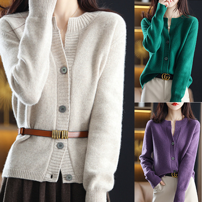 ニット セーター カーディガン レディース  長袖 キーネック トップス  秋 冬 春  おしゃれ カジュアル 体型カバー 羽織り アウター 30代 40代 50代 60代 |  | 07