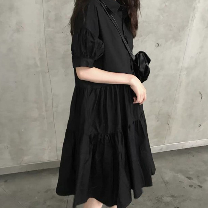 ワンピース レディース 半袖ワンピース キレイめ ティアードワンピース 夏 ワンピース ひざ丈 Aライン 体型カバー |  | 04