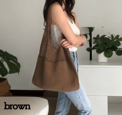 トートバッグ ショルダーバッグ レディースバッグ ニットバッグ 肩掛け 透かし編み メッシュバッグ 大容量 軽量 おしゃれ 手提げ |  | 02