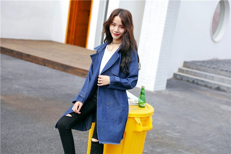 トレンチコート 春 秋 アウター ロング丈 コート 婦人 40代 デニム