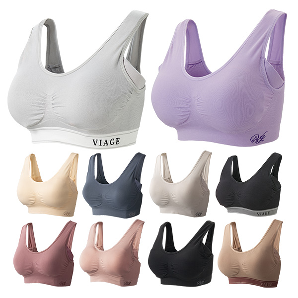 ナイトブラ VIAGE 公式 2枚セット ノンワイヤー ブラ ブラジャー ナイトブラ 育乳 大きいサイズ 夜用ブラ 昼夜兼用 ビューティアップ ビアージュ 母の日