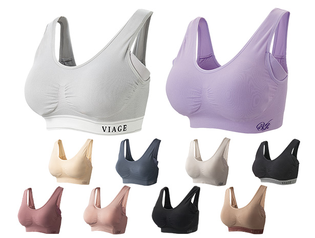 ナイトブラ VIAGE 公式 2枚セット ノンワイヤー ブラ ブラジャー ナイトブラ 育乳 大きいサイズ 夜用ブラ 昼夜兼用 ビューティアップ ビアージュ 母の日
