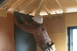 寝室の壁面施工例