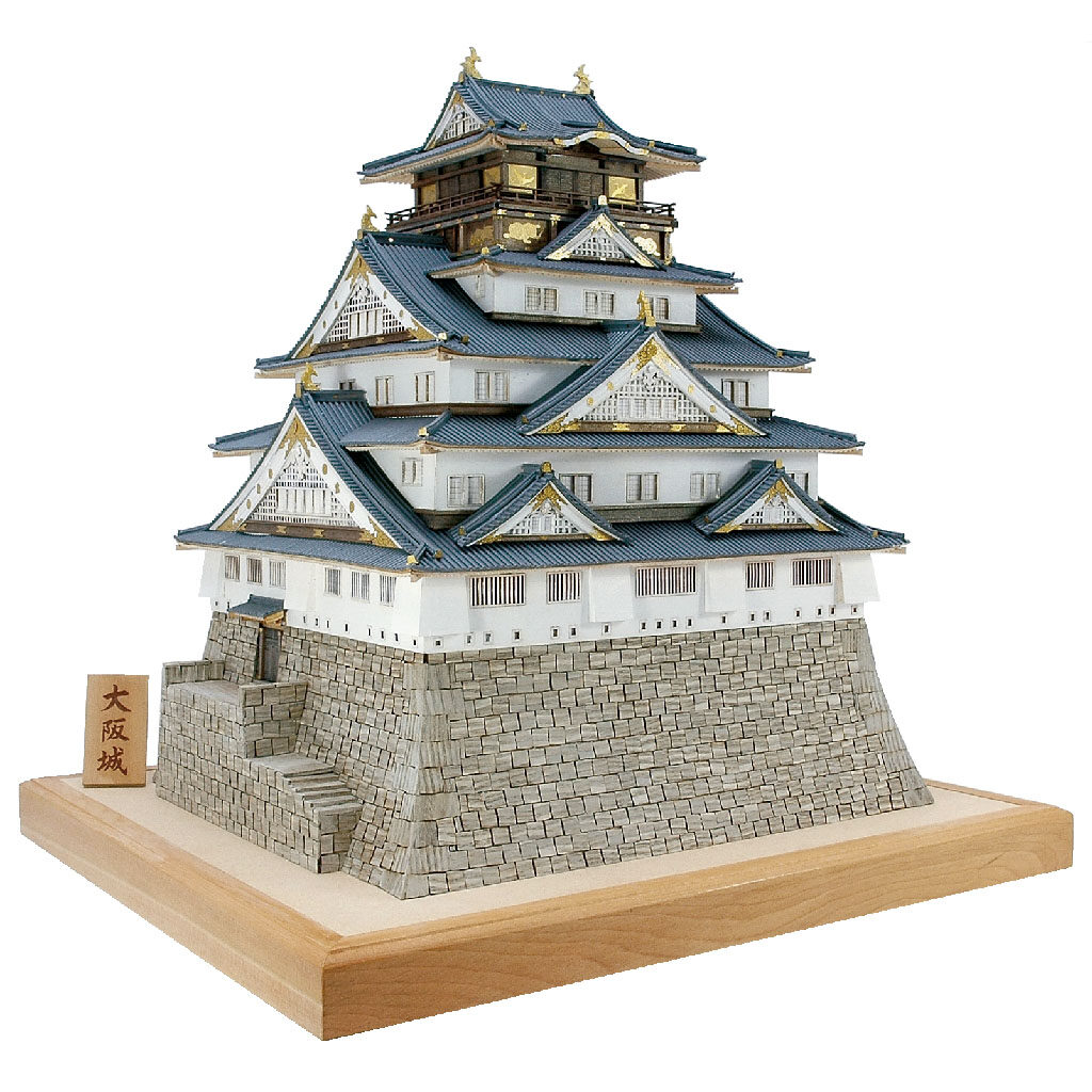 1/150 大阪城　OSAKA CASTLE　UDJ-S-OOSAKA-150 木製模型レーザーカット加工