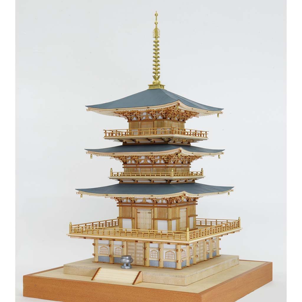 1/75那智山 青岸渡寺 三重塔 UDJ-T-SEIGANTO-75 木製模型レーザー