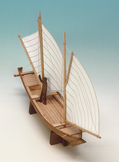 ミニ和船 打瀬舟 野付湾 木製帆船模型 UDJ-F-WASEN-UTASEBUNE-MINI 