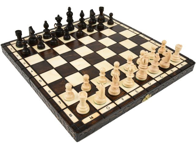 チェスセット 木製 ポーランド製 オリンピア ブラウン Wood Chess Sets