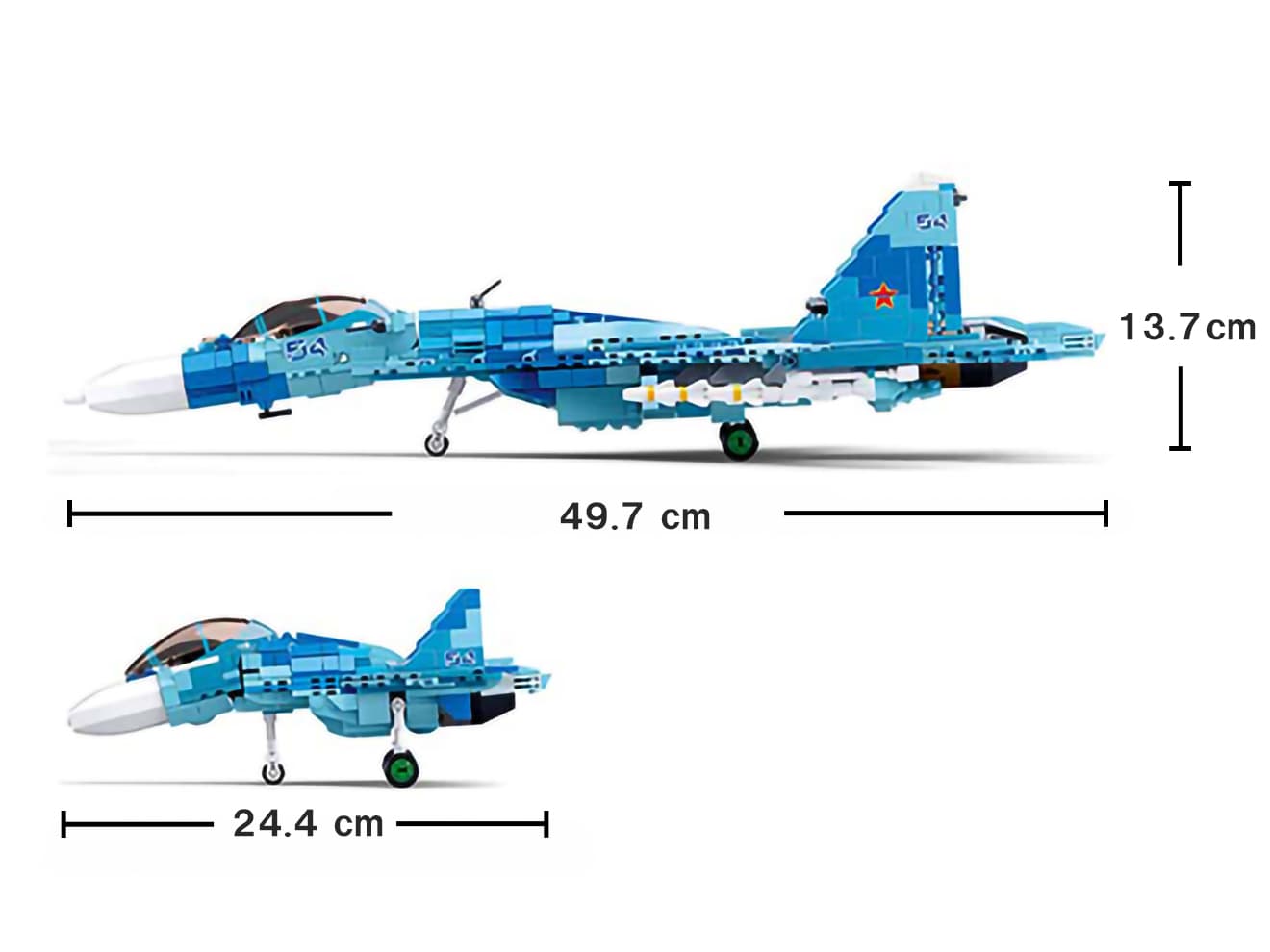 M0038J AFM Su-27 フランカー 2in1 1040Blocks : ホビホビ - 通販