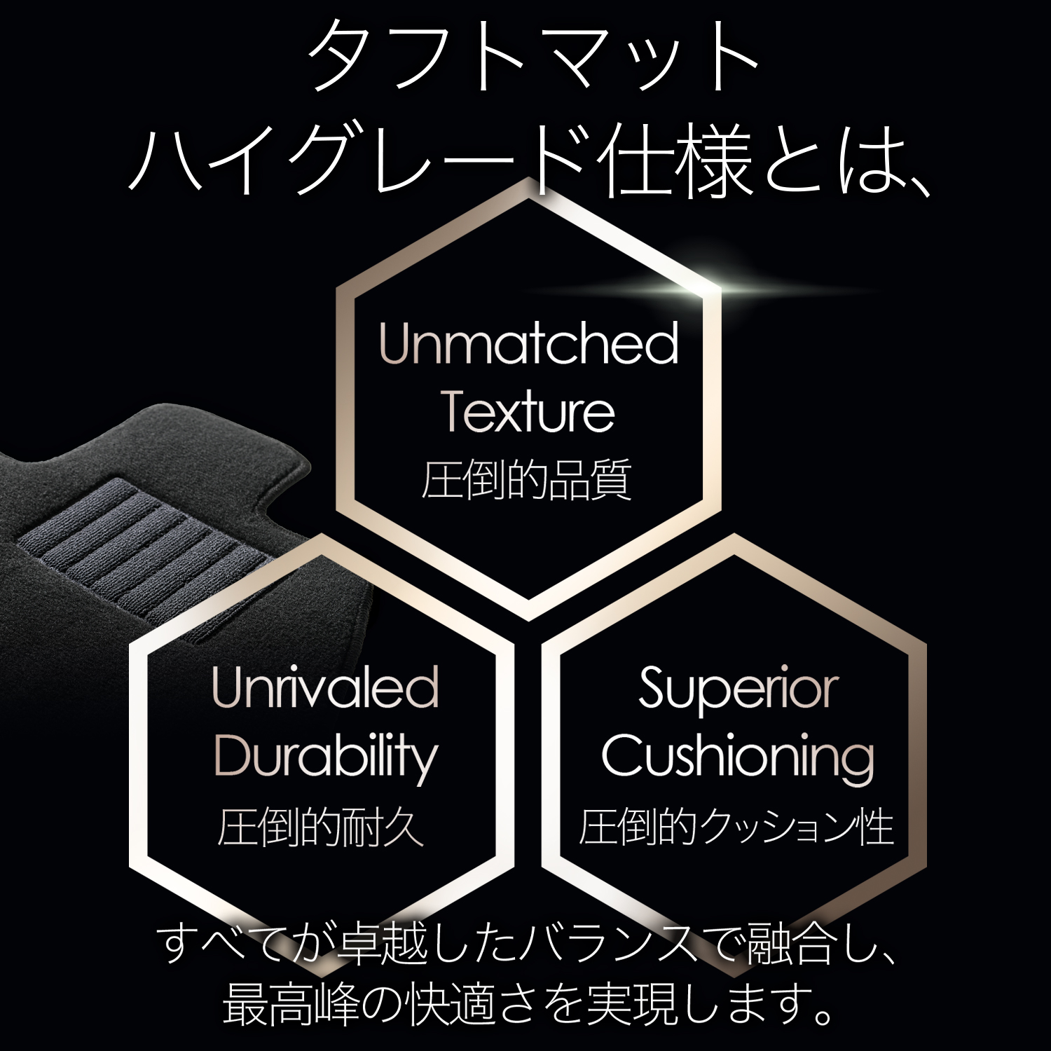 新型 アルファード 40 系 ヴェルファイア 40 系 フロアマット タフトマット 車 フロア マット ラグマット 全席 ブラック 厚地 日本製 内装 Lot No.03 |  | 06