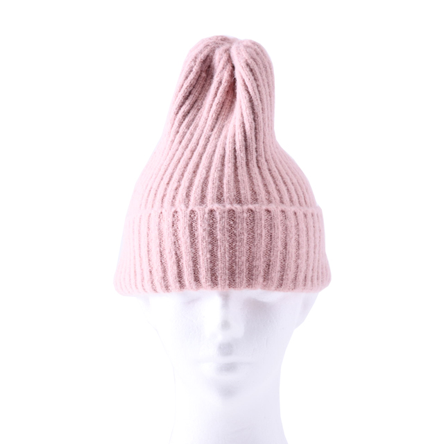 超高級カシミヤ製✨️　ブルネロクチネリ　ニットキャップ　淡いピンク ニット帽 レディース 全15色 無地 単色 フリーサイズ ニットキャップ