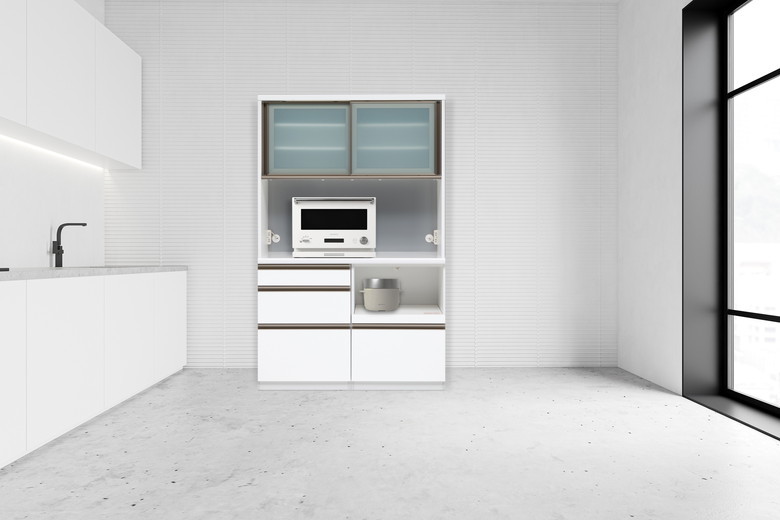 【クーポン】 ユニット式 キッチンボード 幅120cm レンジボード 高さ187.5cm 食器収納 【AAA2889610136】(102190円)