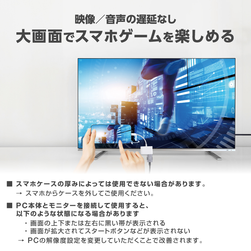 iPhone HDMI 変換アダプタ usb Type-C タイプC 変換ケーブル USB 給電不要 iOS18以上 アイフォン テレビ 接続 ケーブル 15 16 Pro ProMax 新生活 関連画像5