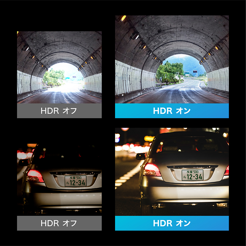 ドライブレコーダー 左右2カメラ ノイズ対策済 フルHD高画質 常時 衝撃録画 GPS搭載 駐車監視対応 ドラレコ 前後500万画素 ディスプレイ2.7インチ 180°回転自由｜hobinavi｜14