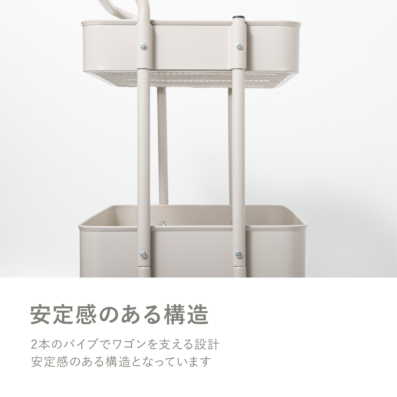 Amazon.co.jp: REDHiLL キッチンワゴン アッシュグレー