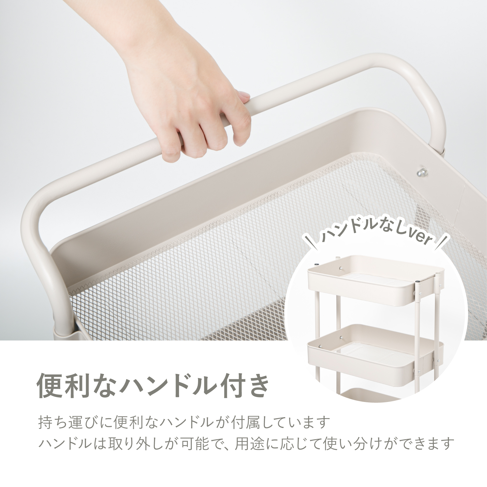 Amazon.co.jp: REDHiLL キッチンワゴン アッシュグレー