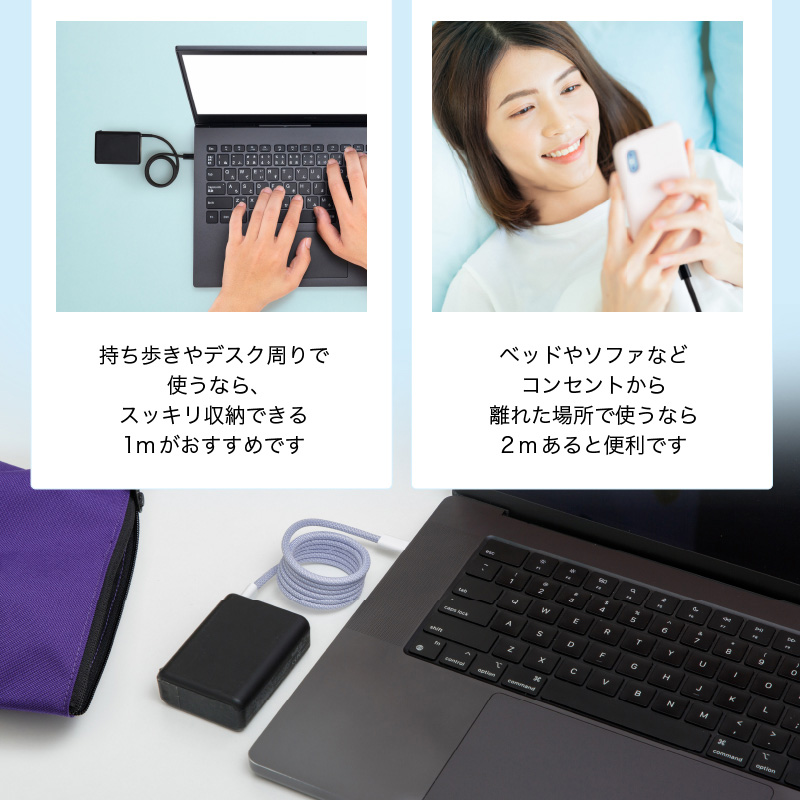充電ケーブル 高速 USB2.0 1m スパイラル くすみカラー マグネット USB Type-C USB-C USB-PD3.1 PD EPR 5A対応 タイプC iPhone16 Android iPad マグネット | ブランド登録なし | 06