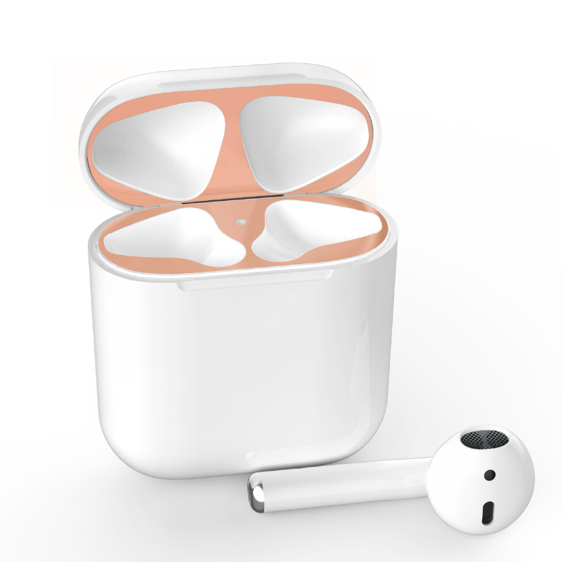 AirPods エアポッズ ダストガード 第2世代 第1世代 金属粉 ほこり 埃 侵入 防止 防塵 アクセサリー 18Kコーティング メタリックプレート 2セット | ブランド登録なし | 02