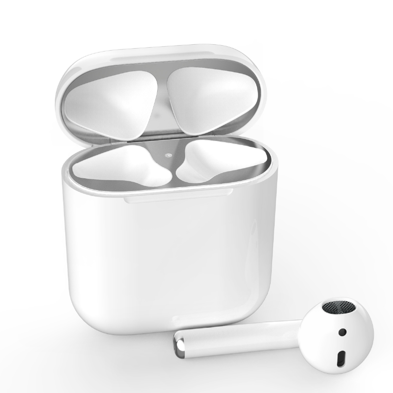 AirPods エアポッズ ダストガード 第2世代 第1世代 金属粉 ほこり 埃 侵入 防止 防塵 アクセサリー 18Kコーティング メタリックプレート 2セット | ブランド登録なし | 01