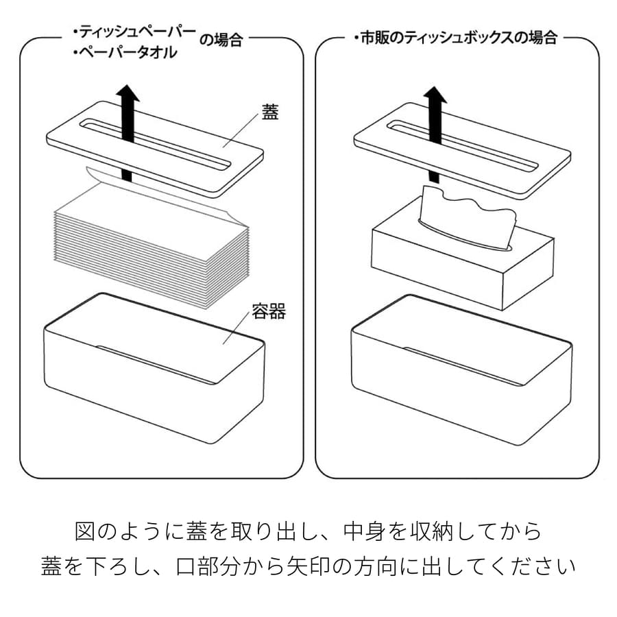 山崎実業 YAMAZAKI 蓋付きティッシュケース リン L   有料 ラッピング 対応｜hogarakagenki｜06