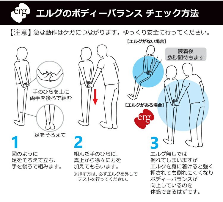 エルグのボディーバランスチェック方法