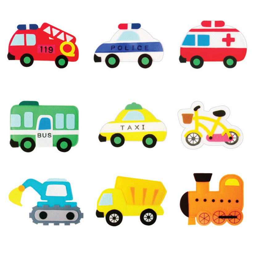 フェルトの部品 陸の乗り物 9個 保育モール 通販 Yahoo ショッピング