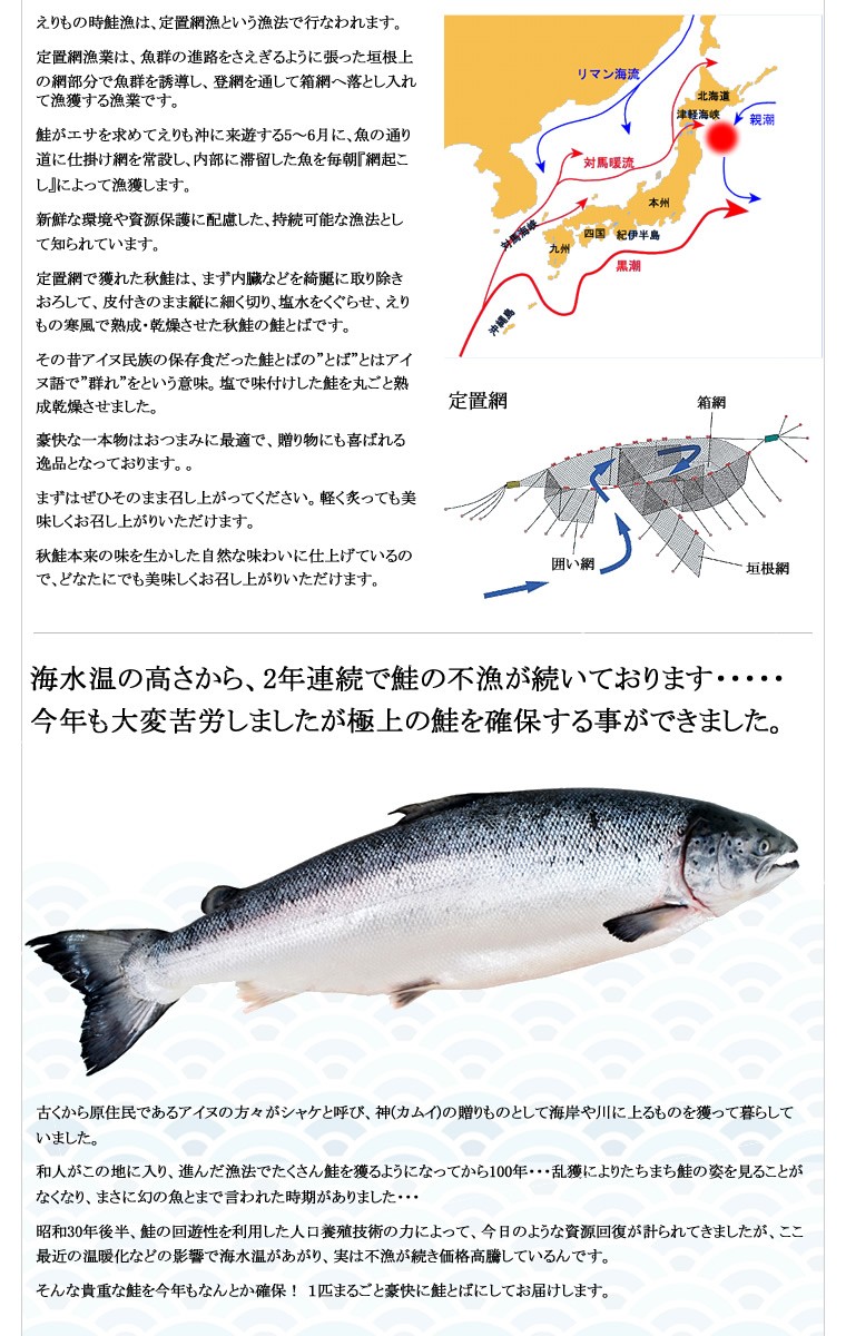 北海道 えりも産 鮭とば