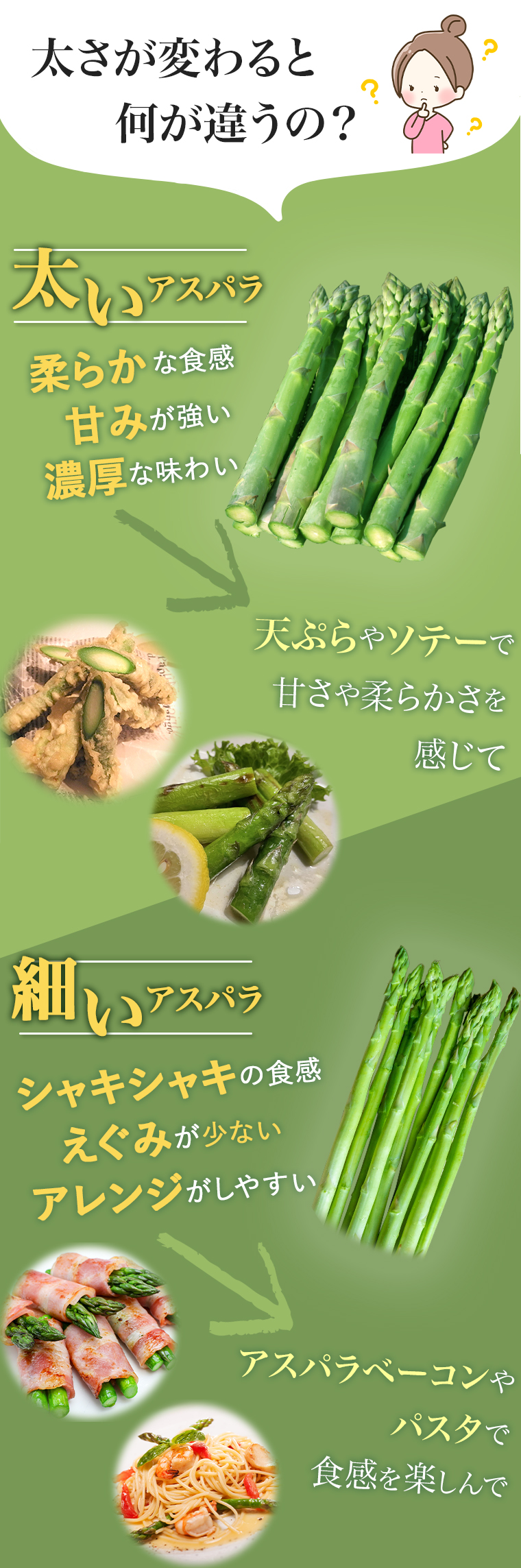 グリーンアスパラ何が違う