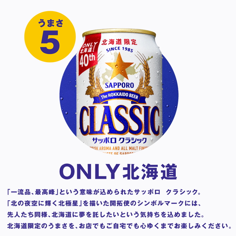 サッポロクラシック 500ml 24 本入り 1ケース / ギフト ビール 北海道