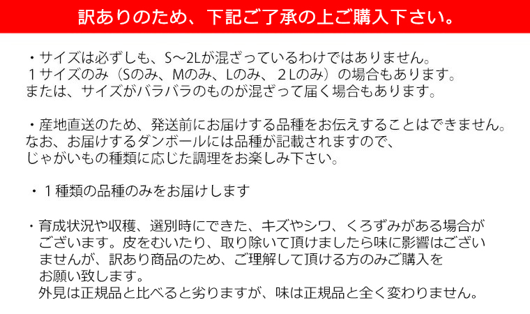 訳ありジャガイモ説明