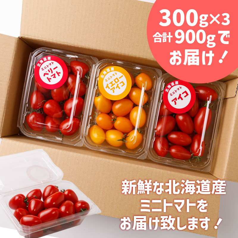 北海道産 ミニトマト 3種セット ベリートマト アイコ イエローアイコ 各300g その8