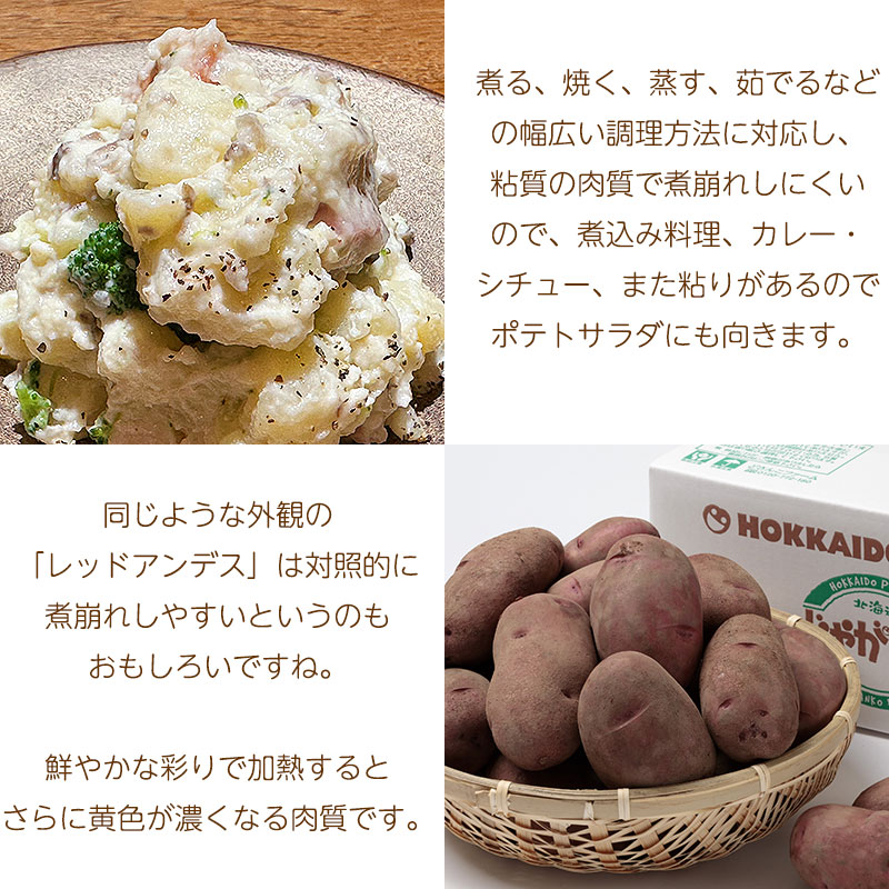 じゃがいも ジャガイモ レッドムーン 3kg 正品・LM/L/2L混 （越冬じゃがいも） 北海道ギフト |  | 02