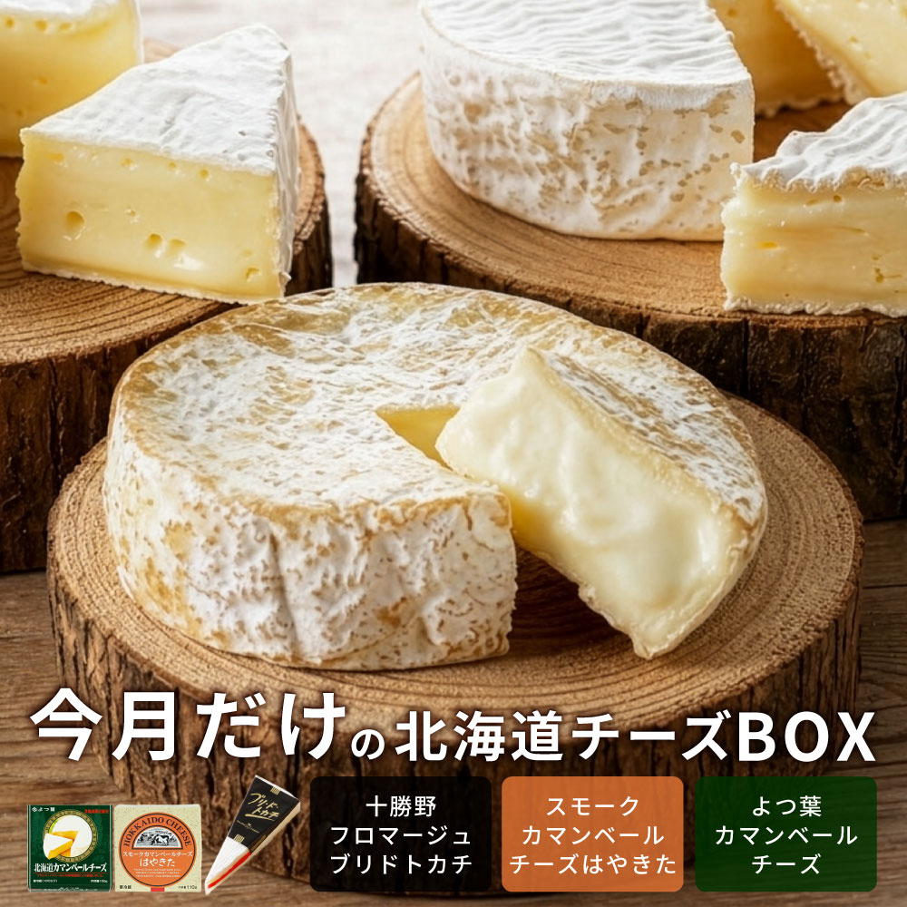 予約：6月下旬順次発送 今月だけの北海道チーズBOX チーズ3種セット 十